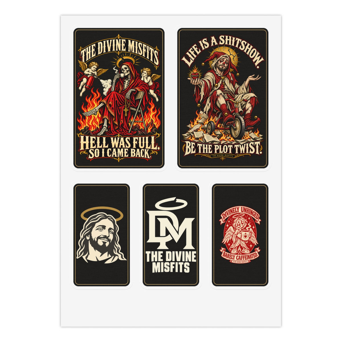 The Crooked Halo — 5-Sticker Pack