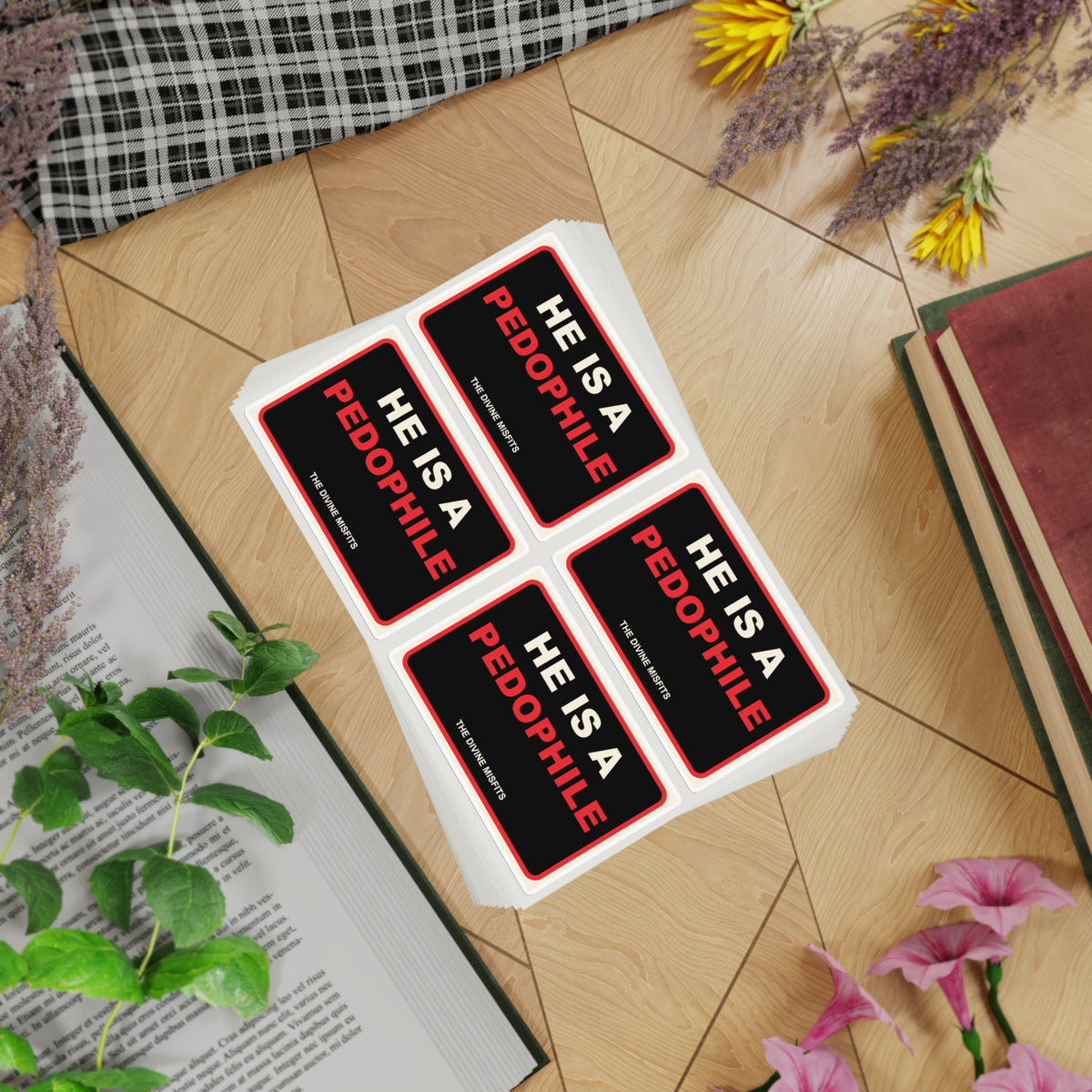 Protect the Children — He Is a Pedophile 40-Sticker Pack